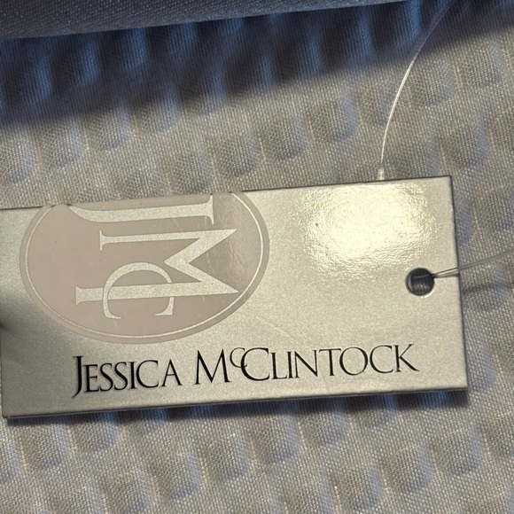 Jessica McClintock Silver Satin Pleated Evening Clutch with Chain Strap New - Picture 2 of 6